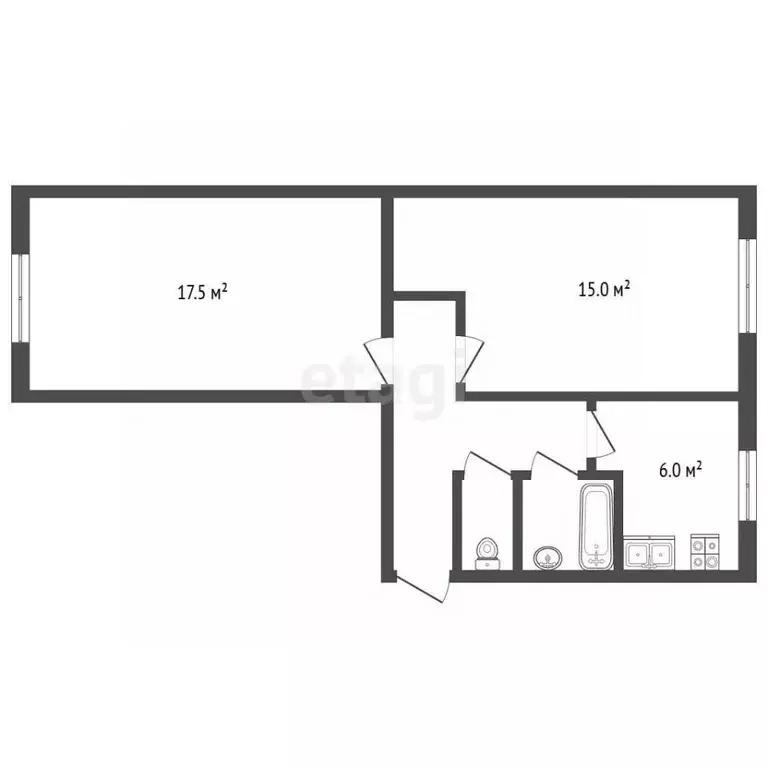 2-к кв. Мордовия, Саранск городской округ, Луховка рп ул. Октябрьская, ... - Фото 1