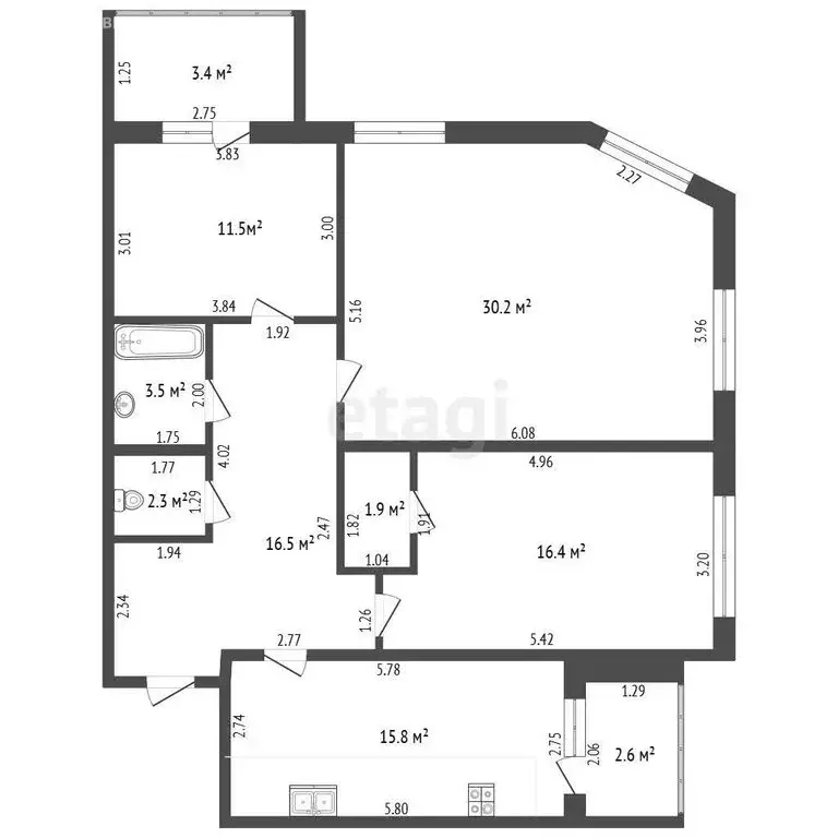 3-комнатная квартира: Стерлитамак, улица Артёма, 151Б (98.1 м) - Фото 1
