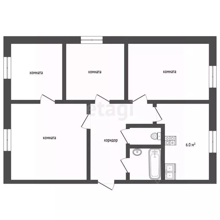 4-к кв. Вологодская область, Сокол Гражданская ул., 1 (57.9 м) - Фото 2