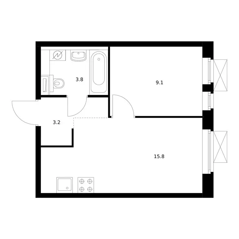 1-комнатная квартира: Зеленоград, Георгиевский проспект, 27к1 (31.9 м) - Фото 1