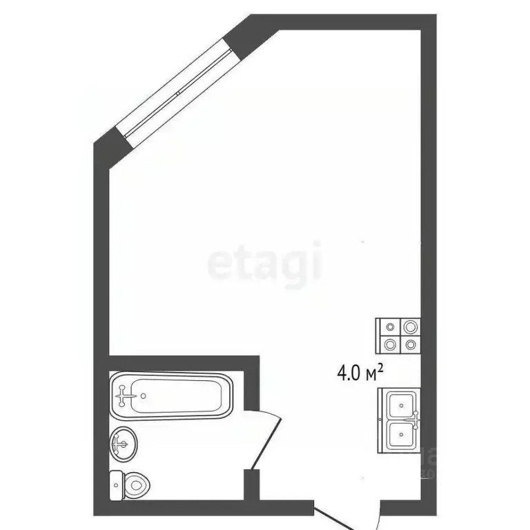 Студия Ростовская область, Ростов-на-Дону ул. Суворова, 3 (29.0 м) - Фото 2