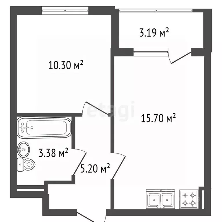 1-к кв. Санкт-Петербург дор. Торфяная, 17к1 (33.5 м) - Фото 2