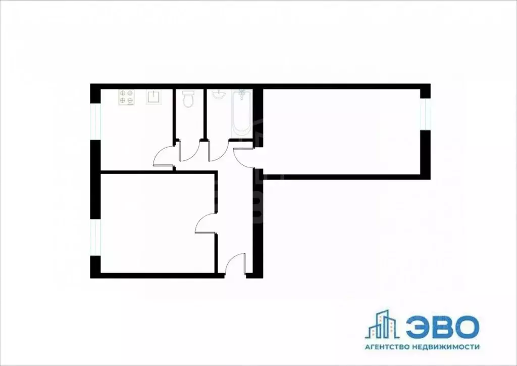 2-к кв. Санкт-Петербург наб. Адмирала Лазарева, 20 (52.0 м) - Фото 1