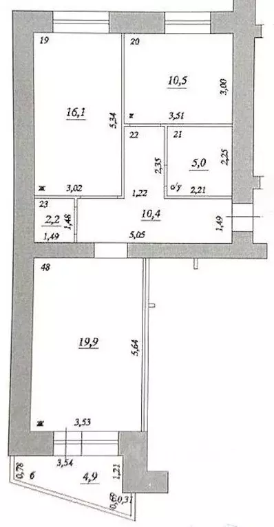 2-к кв. Самарская область, Самара Революционная ул., 130 (69.1 м) - Фото 2