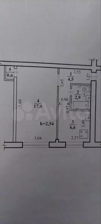 1-к. квартира, 32 м, 1/5 эт. - Фото 0