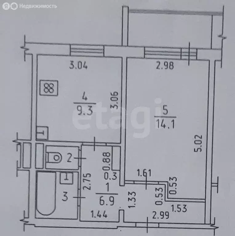 1-комнатная квартира: Ижевск, Областная улица, 30 (34 м) - Фото 1