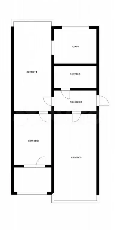 3-к. квартира, 66,4 м, 5/5 эт. - Фото 0