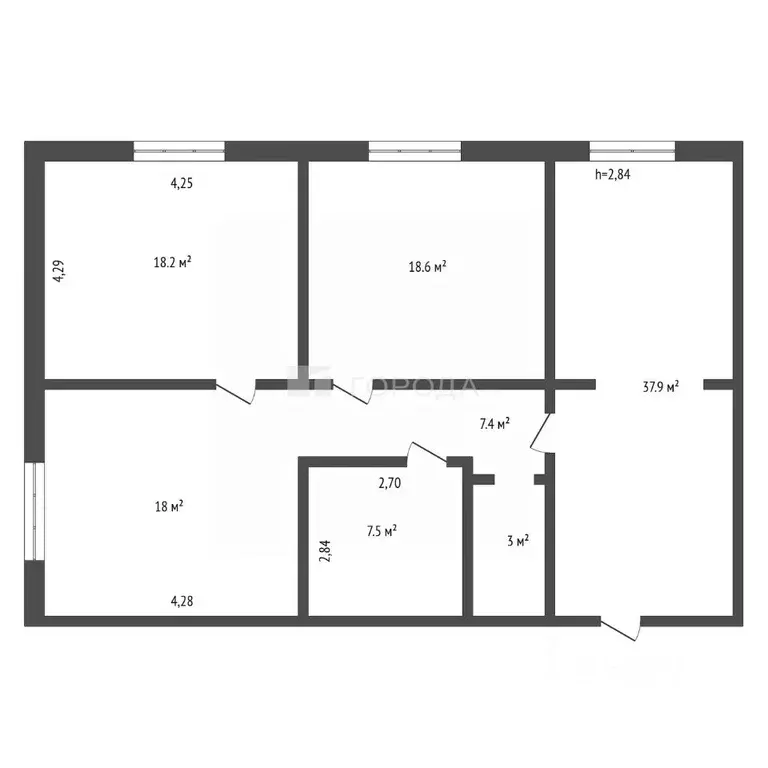 3-к кв. Кемеровская область, Новокузнецк ул. Косыгина, 67 (110.6 м) - Фото 2