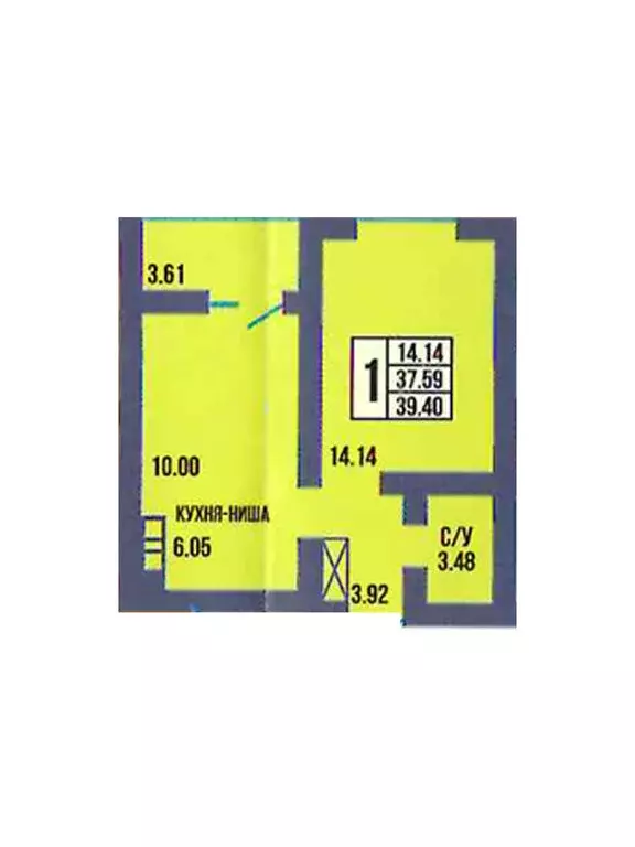 Квартира-студия: Оренбург, улица Ильи Глазунова, 3/1 (39.4 м) - Фото 1