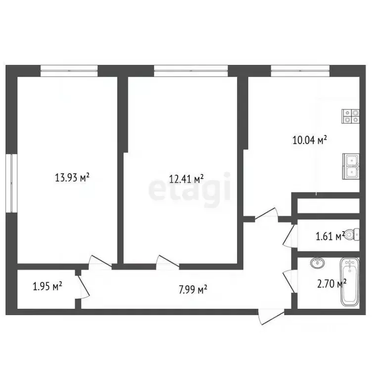 2-к кв. Московская область, Балашиха ул. Яганова, 9 (50.6 м) - Фото 1