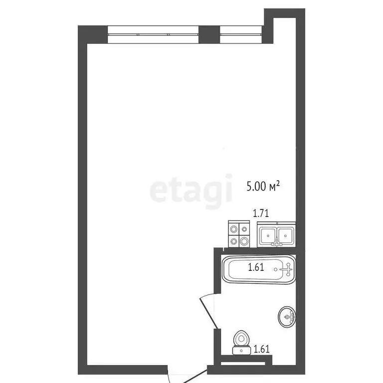 Квартира-студия: Сочи, Курортный проспект, 96Гк2 (30 м) - Фото 0