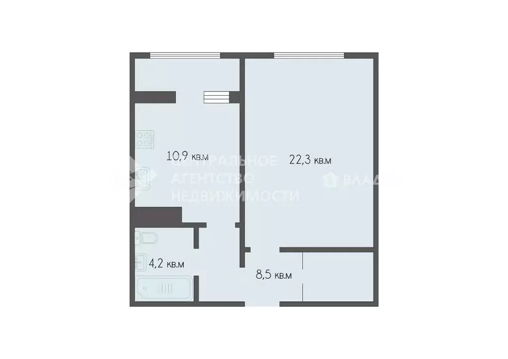 1-комнатная квартира: Рязань, Славянский проспект, 12 (45.9 м) - Фото 1