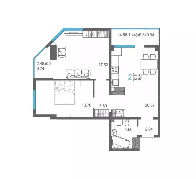 2-к кв. Крым, Ялта ул. Кирова, 155Ак2 (64.07 м) - Фото 1