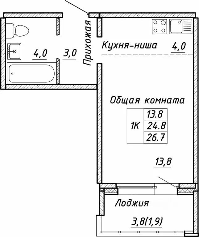 Свободной планировки кв. Новосибирская область, Новосибирск ул. ... - Фото 0