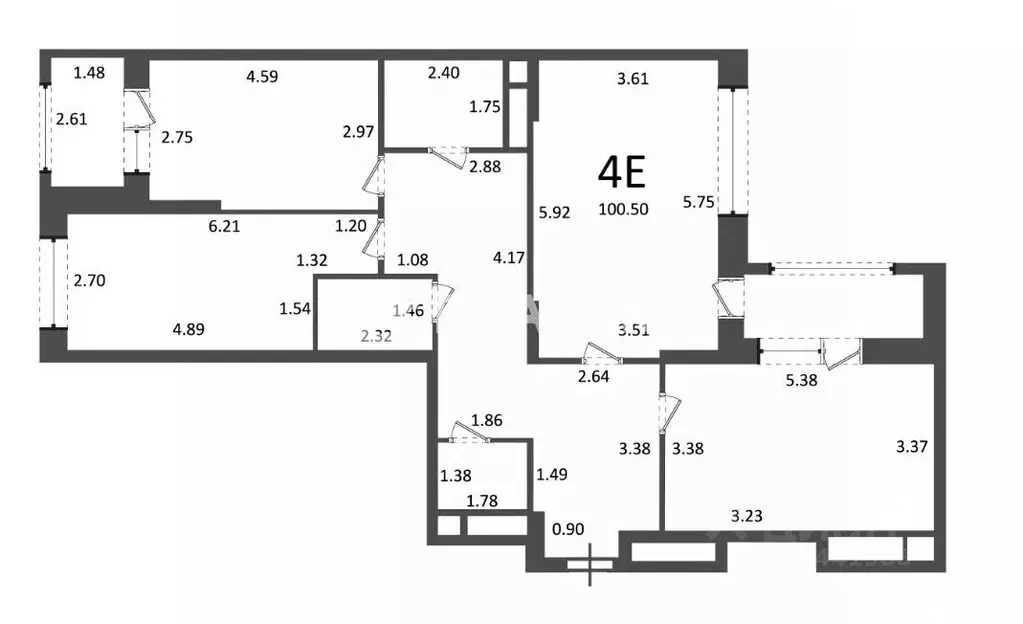 4-к кв. Москва 6-я Радиальная ул., 7/1к2 (100.5 м) - Фото 2