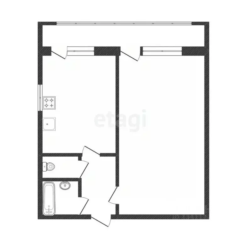 1-к кв. Белгородская область, Белгород просп. Ватутина, 22 (36.0 м) - Фото 2