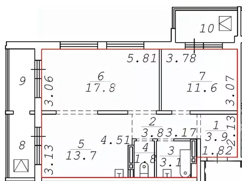 2-к кв. Новосибирская область, Обь ул. Большая, 23 (66.9 м) - Фото 2