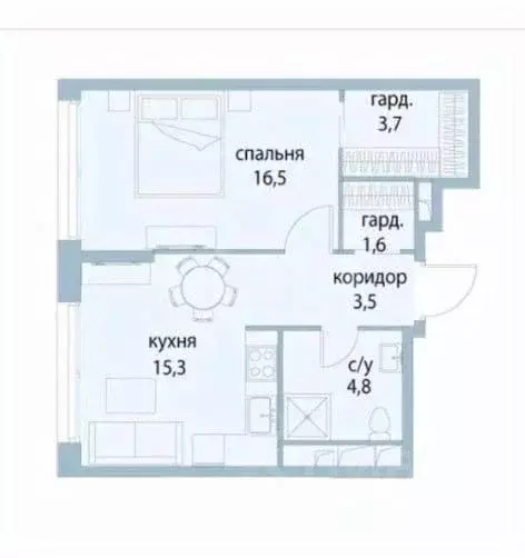 1-к кв. Москва ул. Крузенштерна, 3к3 (45.4 м) - Фото 2