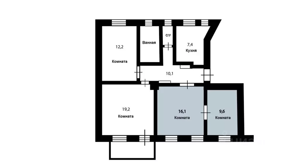 Комната Москва Краснопрудная ул., 36С2 (25.7 м) - Фото 1