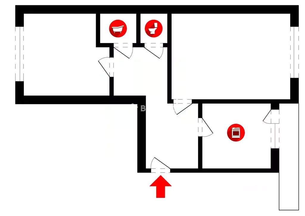 2-к кв. Владимирская область, Владимир Ново-Ямская ул., 23а (53.6 м) - Фото 2