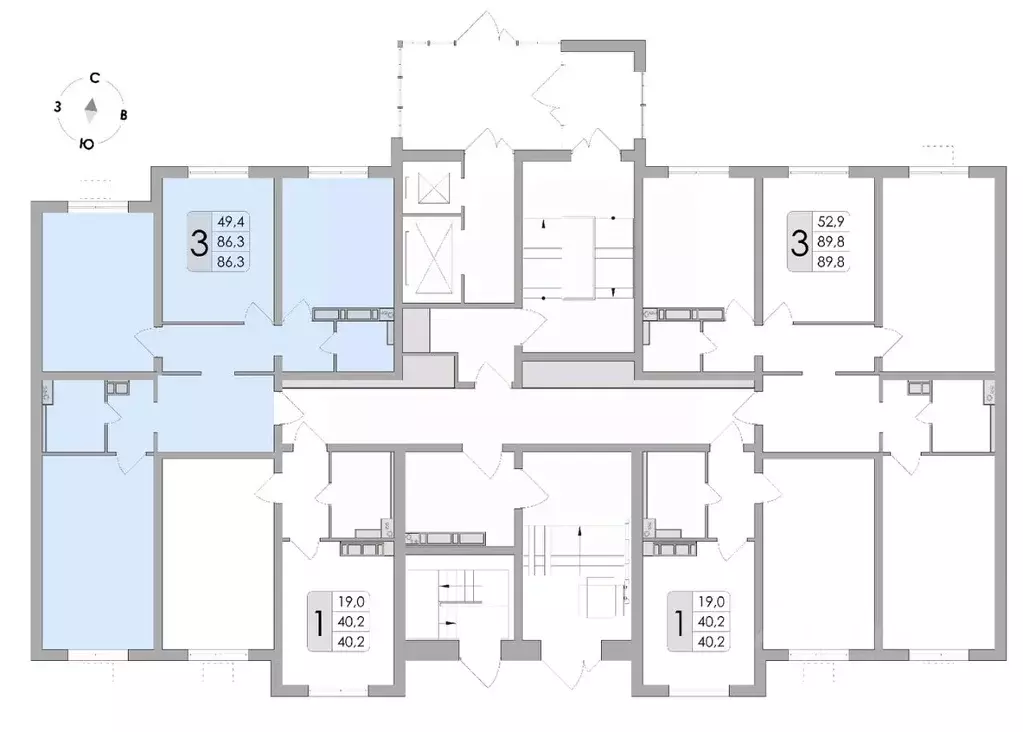 3-к кв. Воронежская область, Воронеж ул. Шишкова, 140Б/16 (86.3 м) - Фото 1