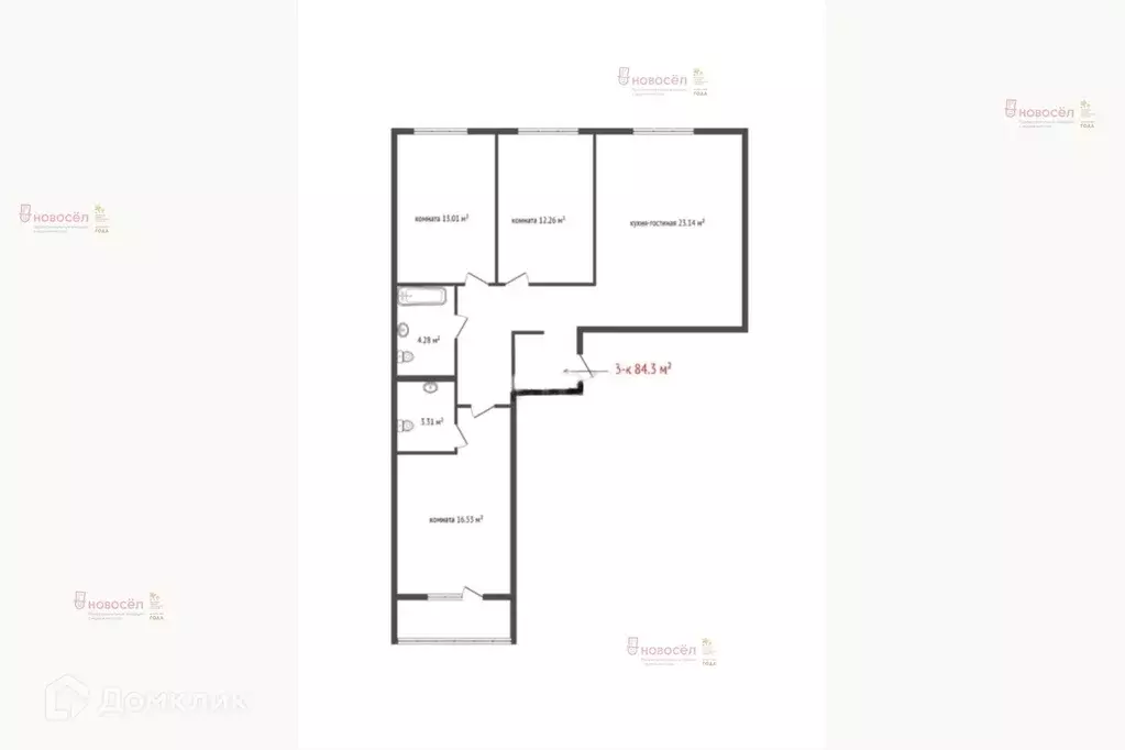 Продаётся 3-к квартира, 84 м - Фото 1