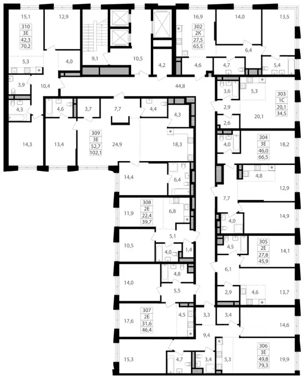 2-к кв. Москва Семеновский Парк 2 жилой комплекс (79.3 м) - Фото 1