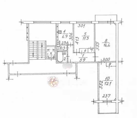 3-к кв. Новосибирская область, Новосибирск ул. Есенина, 29 (56.0 м) - Фото 2