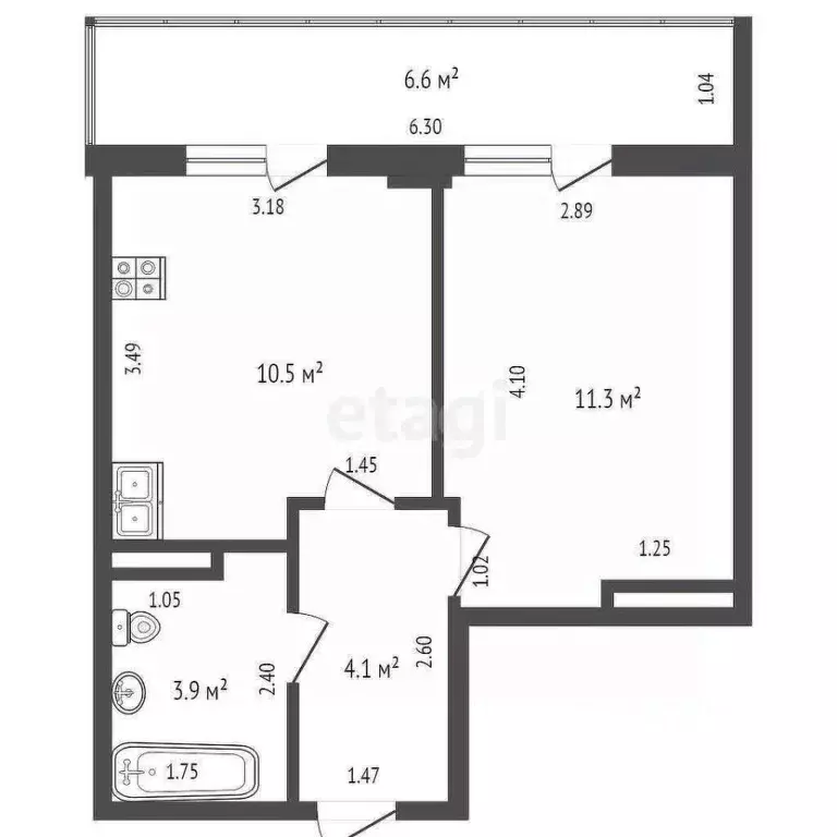 1-к кв. Краснодарский край, Краснодар ул. Краеведа Соловьева, 6 (29.9 ... - Фото 1