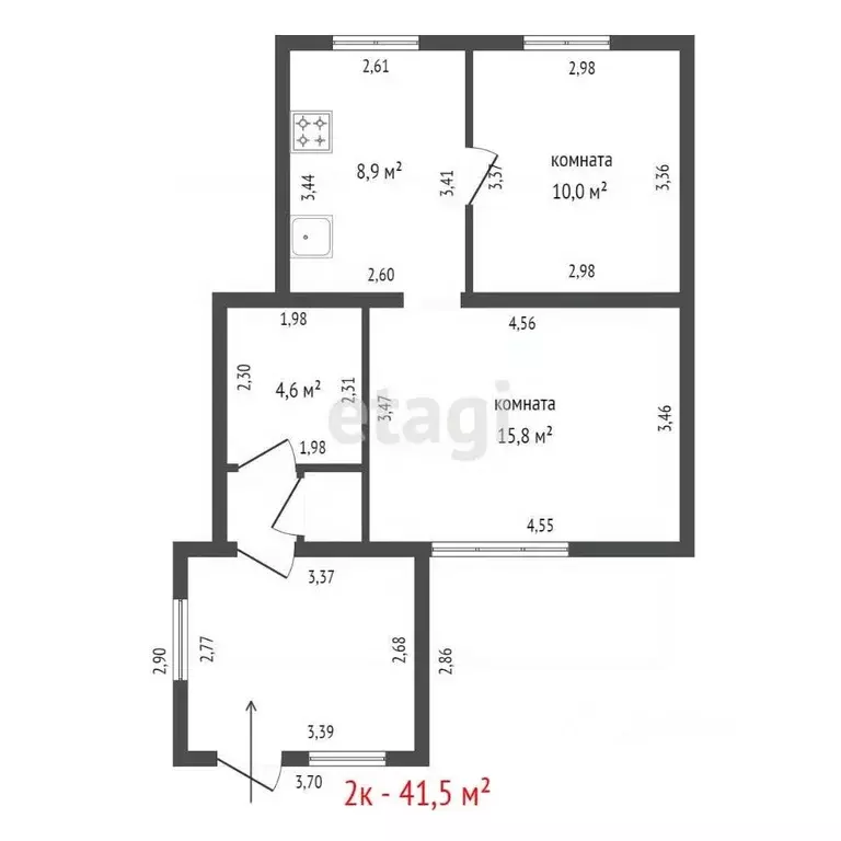 2-к кв. Свердловская область, Екатеринбург муниципальное образование, ... - Фото 2