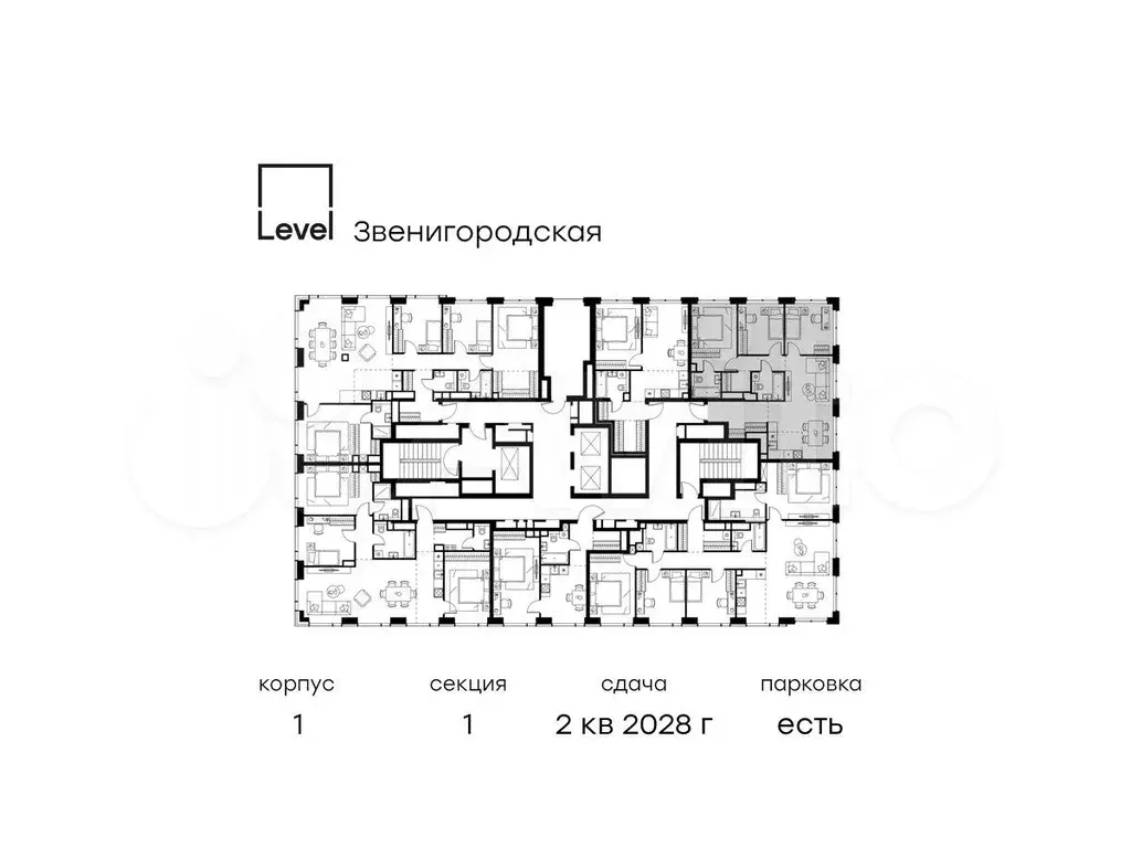 4-к. квартира, 79,1 м, 44/48 эт. - Фото 1