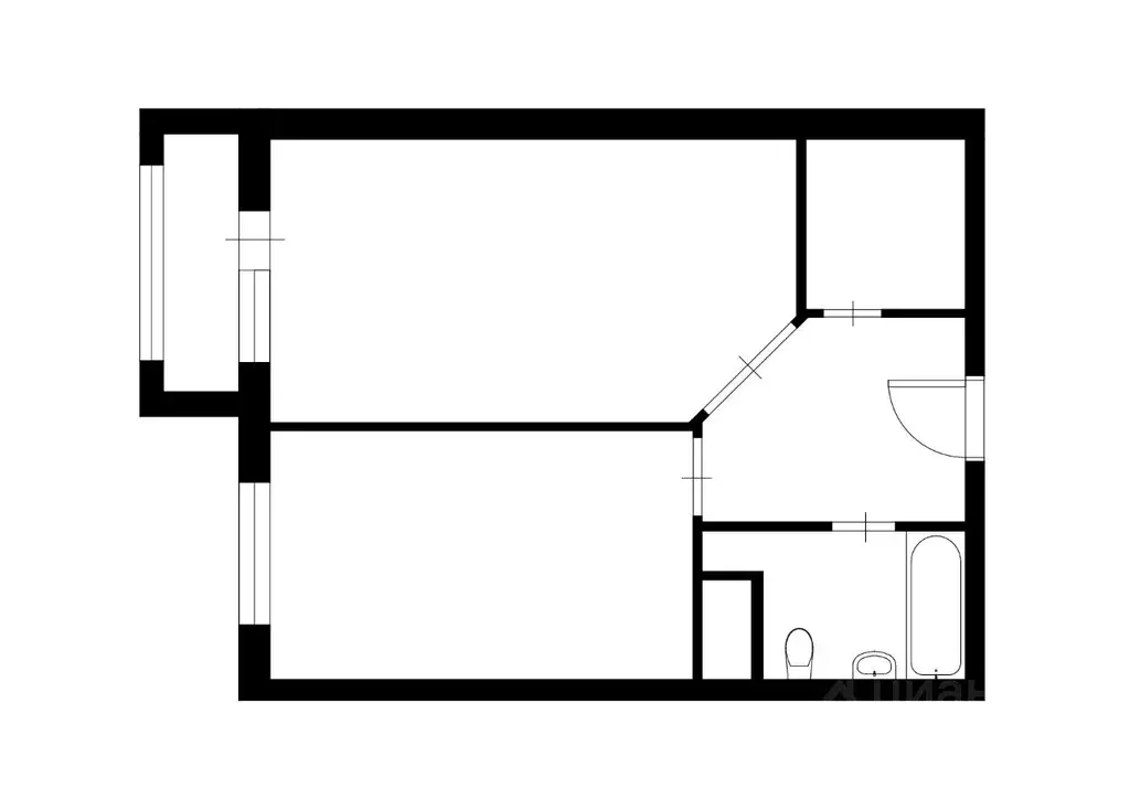1-к кв. Московская область, Сергиев Посад Вознесенская ул., 50 (42.0 ... - Фото 2