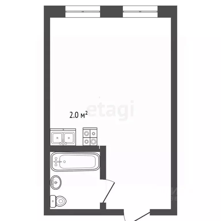 Студия Ростовская область, Ростов-на-Дону ул. Шишкина, 1/81 (21.2 м) - Фото 2