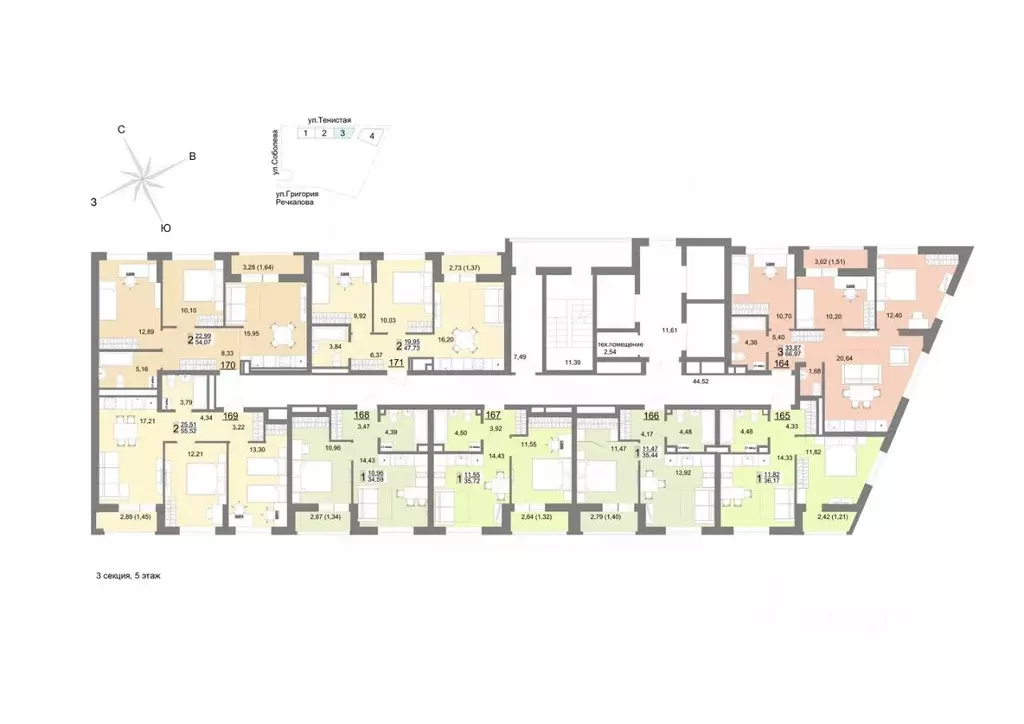 1-к кв. Свердловская область, Екатеринбург ул. Тенистая, 8с4 (35.72 м) - Фото 2