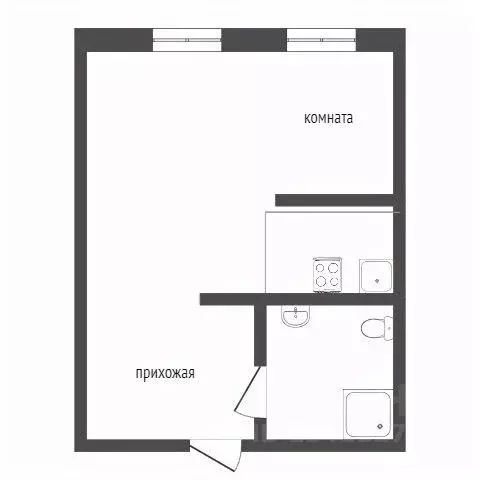 1-к кв. Белгородская область, Белгород ул. Николая Островского, 18А ... - Фото 2