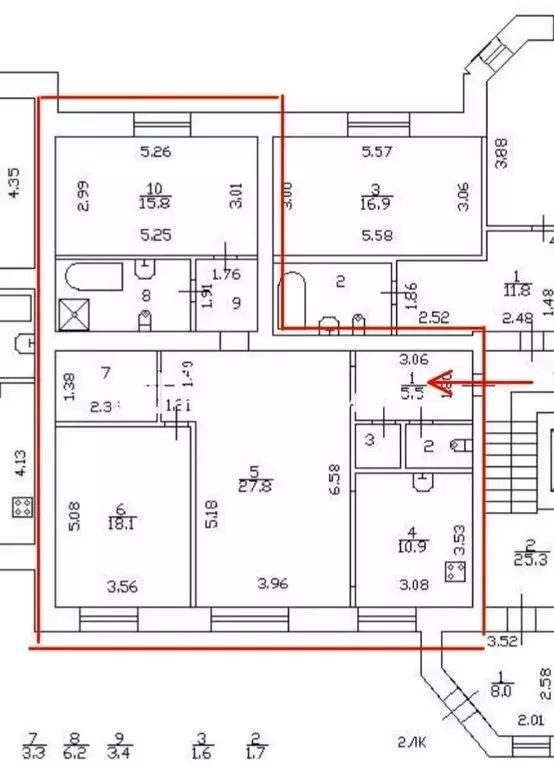 3-комнатная квартира: Санкт-Петербург, 2-я Алексеевская улица, 7 (94.3 ... - Фото 2