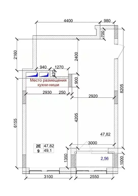 2-к кв. Кемеровская область, Кемерово ул. Дружбы, 9 (49.1 м) - Фото 0