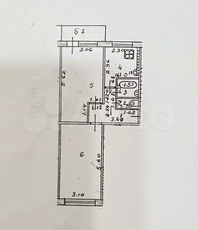2-к. квартира, 48,3 м, 3/5 эт. - Фото 0