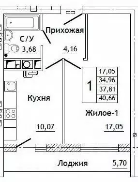 1-к кв. Смоленская область, Смоленский муниципальный округ, д. ... - Фото 1
