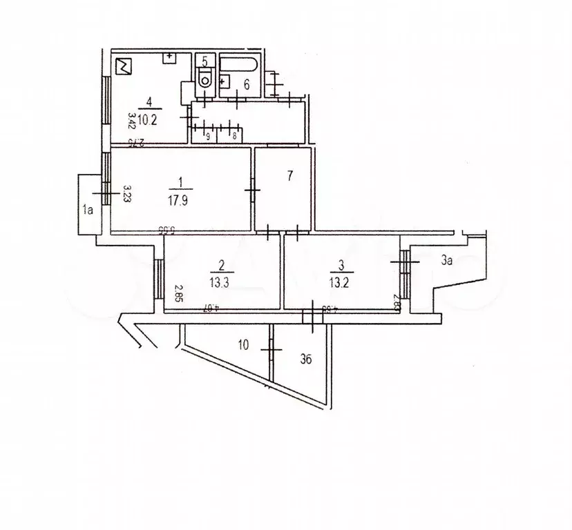 3-к. квартира, 80 м, 2/17 эт. - Фото 0