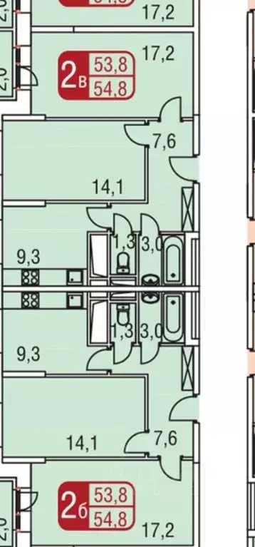 2-к кв. Московская область, Одинцово ул. Маршала Жукова, 23к1 (54.8 м) - Фото 1