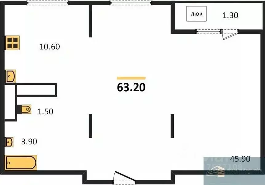 1-к кв. Воронежская область, Воронеж ул. Загоровского, 7к2 (63.2 м) - Фото 0