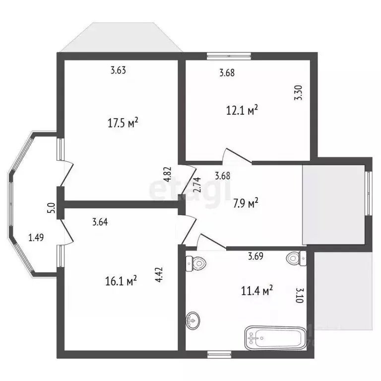 Дом в Ленинградская область, Тосненский район, Шапкинское с/пос, пос. ... - Фото 2