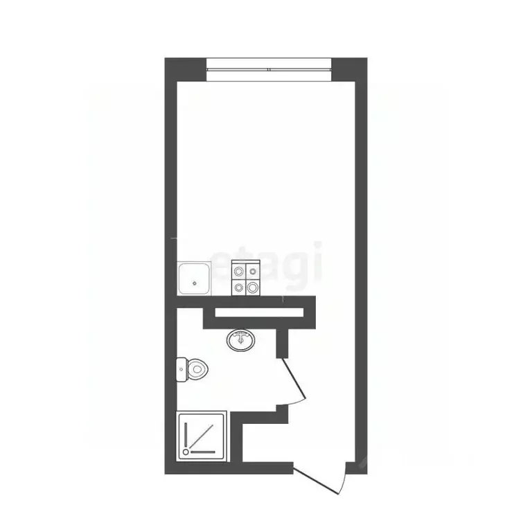 Студия Тюменская область, Тюмень ул. Первооткрывателей, 10 (18.1 м) - Фото 2