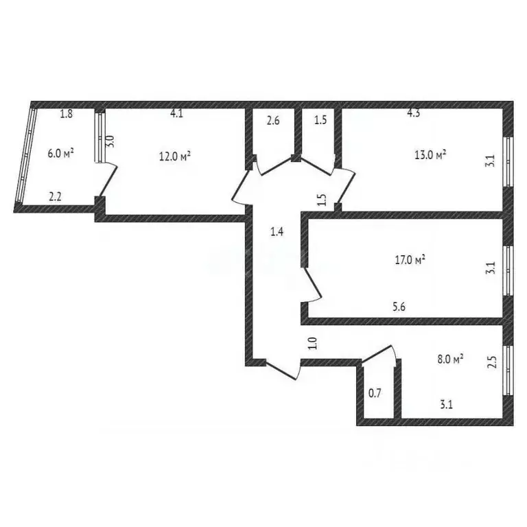 3-к кв. Костромская область, Кострома Давыдовский-1 мкр, 34 (65.8 м) - Фото 1