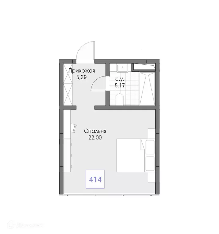 Продаётся 1-к квартира, 32.46 м - Фото 0