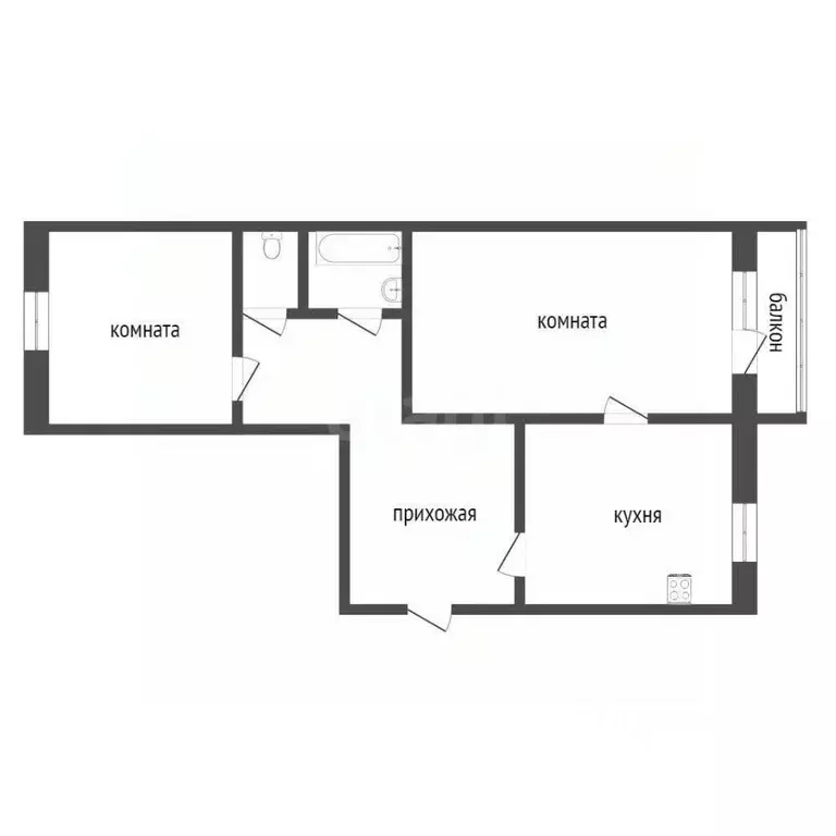 2-к кв. Курганская область, Курган Заозерный жилрайон, 5-й мкр, 36 ... - Фото 2