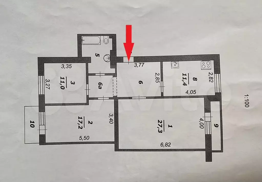 3-к. квартира, 88 м, 7/10 эт. - Фото 0