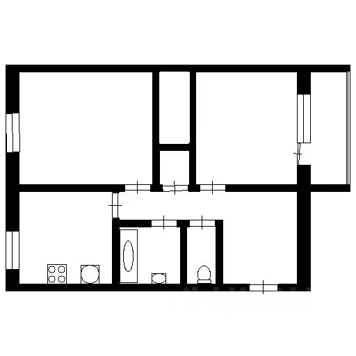 2-к кв. Татарстан, Казань ул. Зои Космодемьянской, 17 (53.0 м) - Фото 1