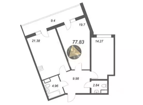 Продаётся 2-к квартира, 77.8 м - Фото 1